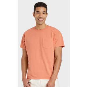 Goodfellow & Co Men's Relaxed Fit Pocket T-Shirt Orange Size L NWT